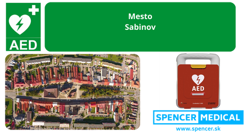 AED Defibrilátor Mesto Sabinov